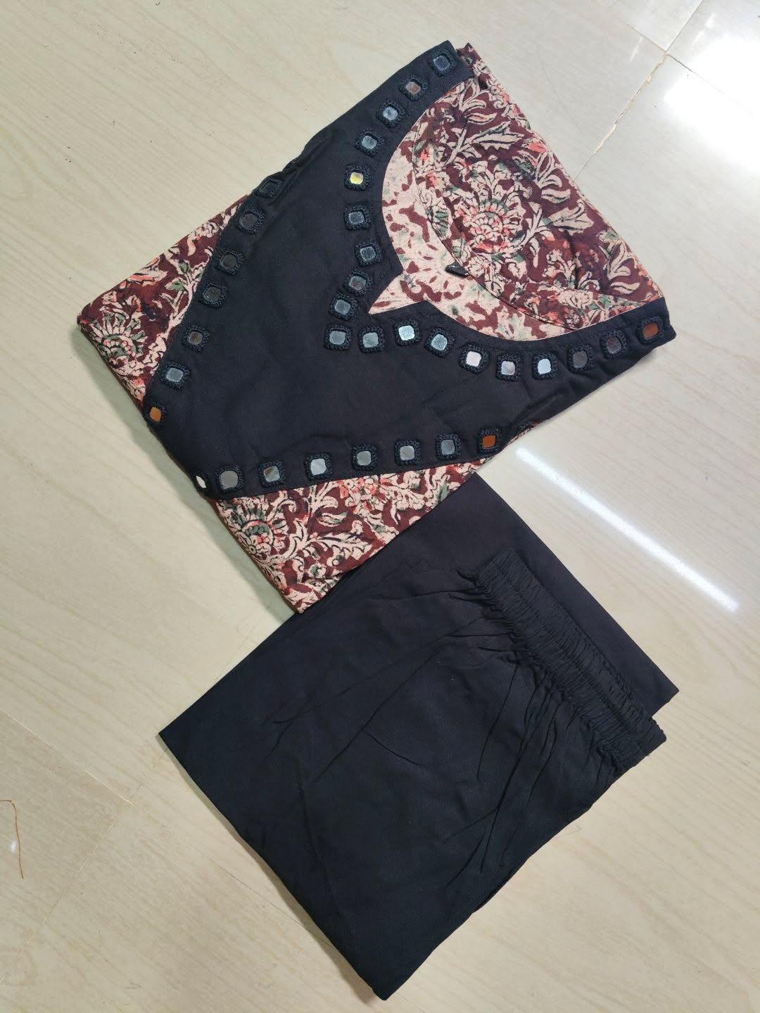 Kalamkari Kurti With Phant  PKA35