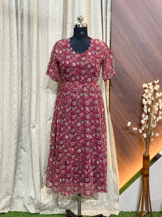 Georgette Floral Frock GFF35