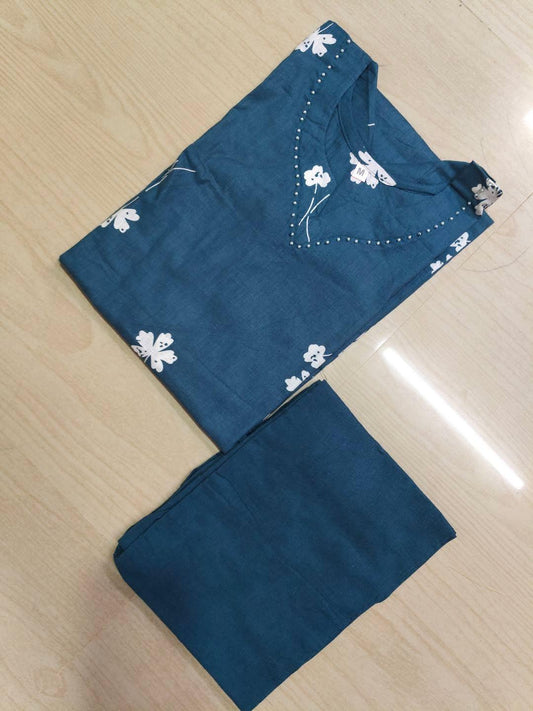 Jaipur Cotton Kurti with Pant  JCK36 (Check Our Size Chart Before Placing the Order)