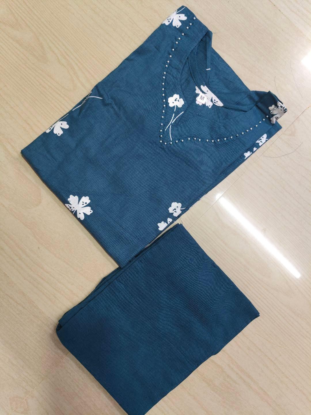 Jaipur Cotton Kurti with Pant  JCK36 (Check Our Size Chart Before Placing the Order)