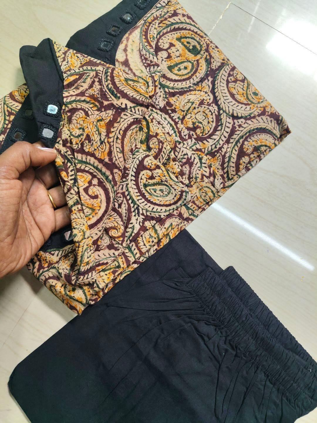 Kalamkari Kurti With Phant  PKA37