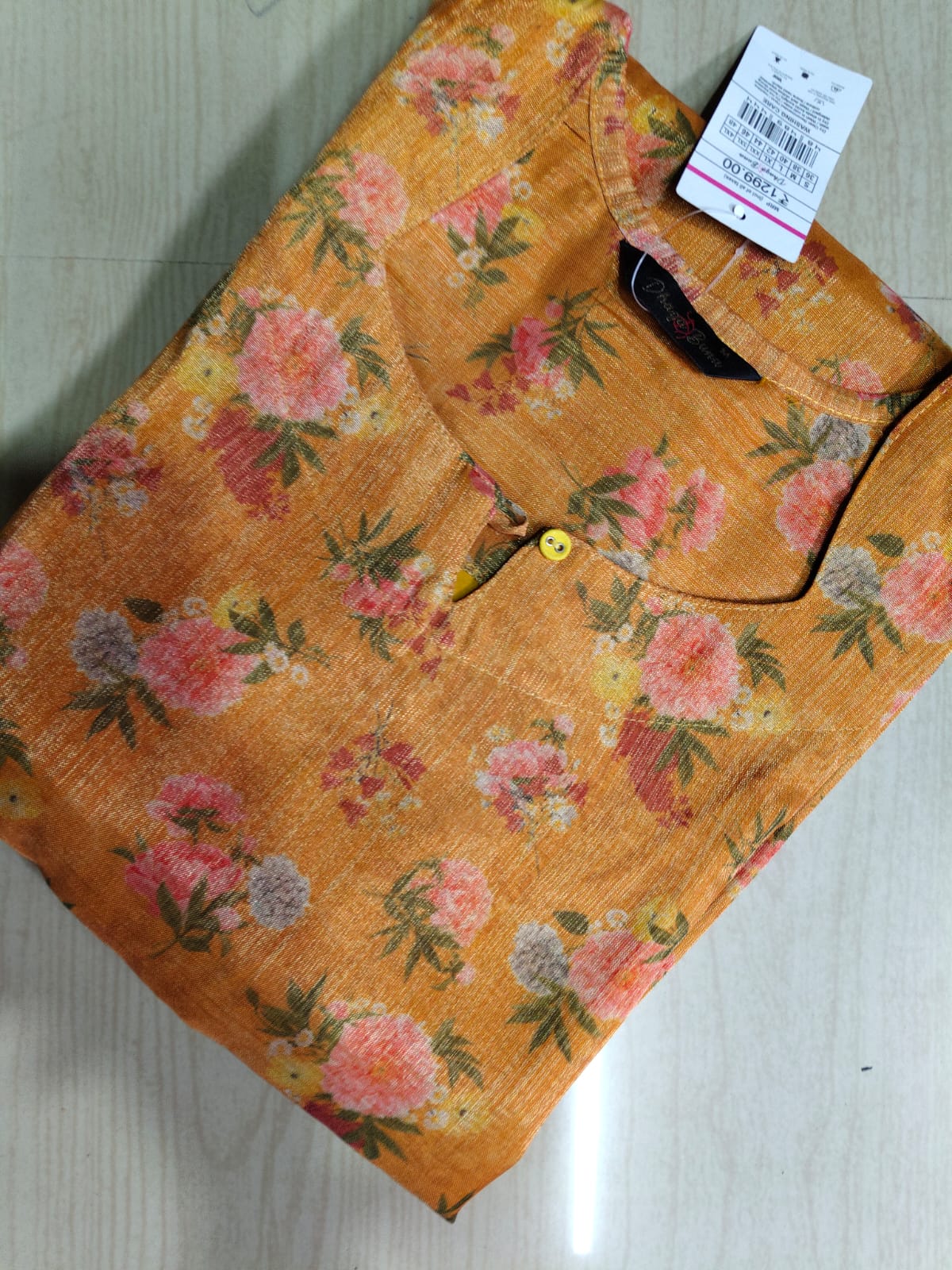 Floral Tissue Kurti - FTK37