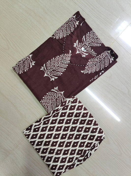 Jaipur Cotton Kurti with Pant  JCK38 (Check Our Size Chart Before Placing the Order)