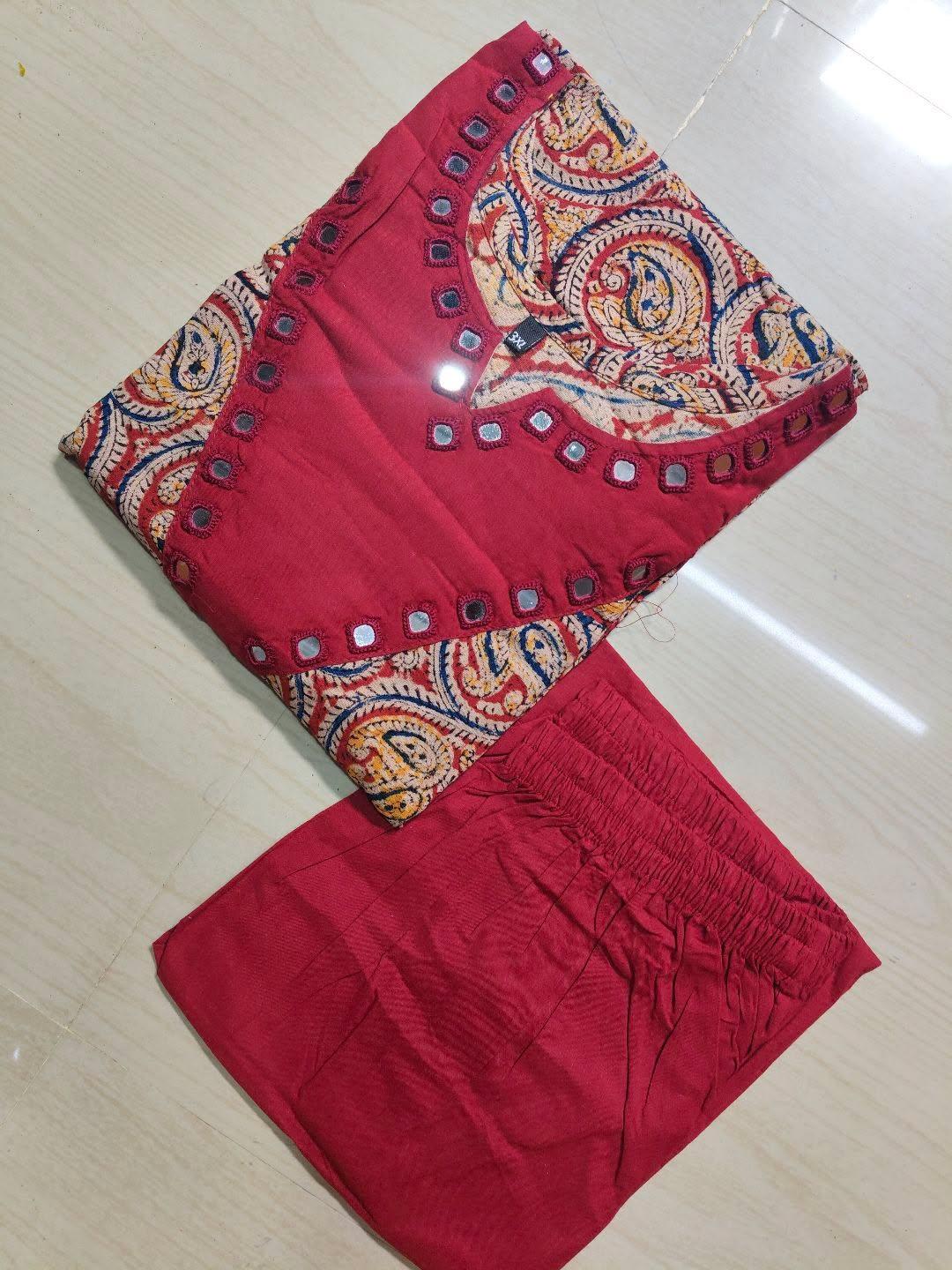 Kalamkari Kurti With Phant  PKA38