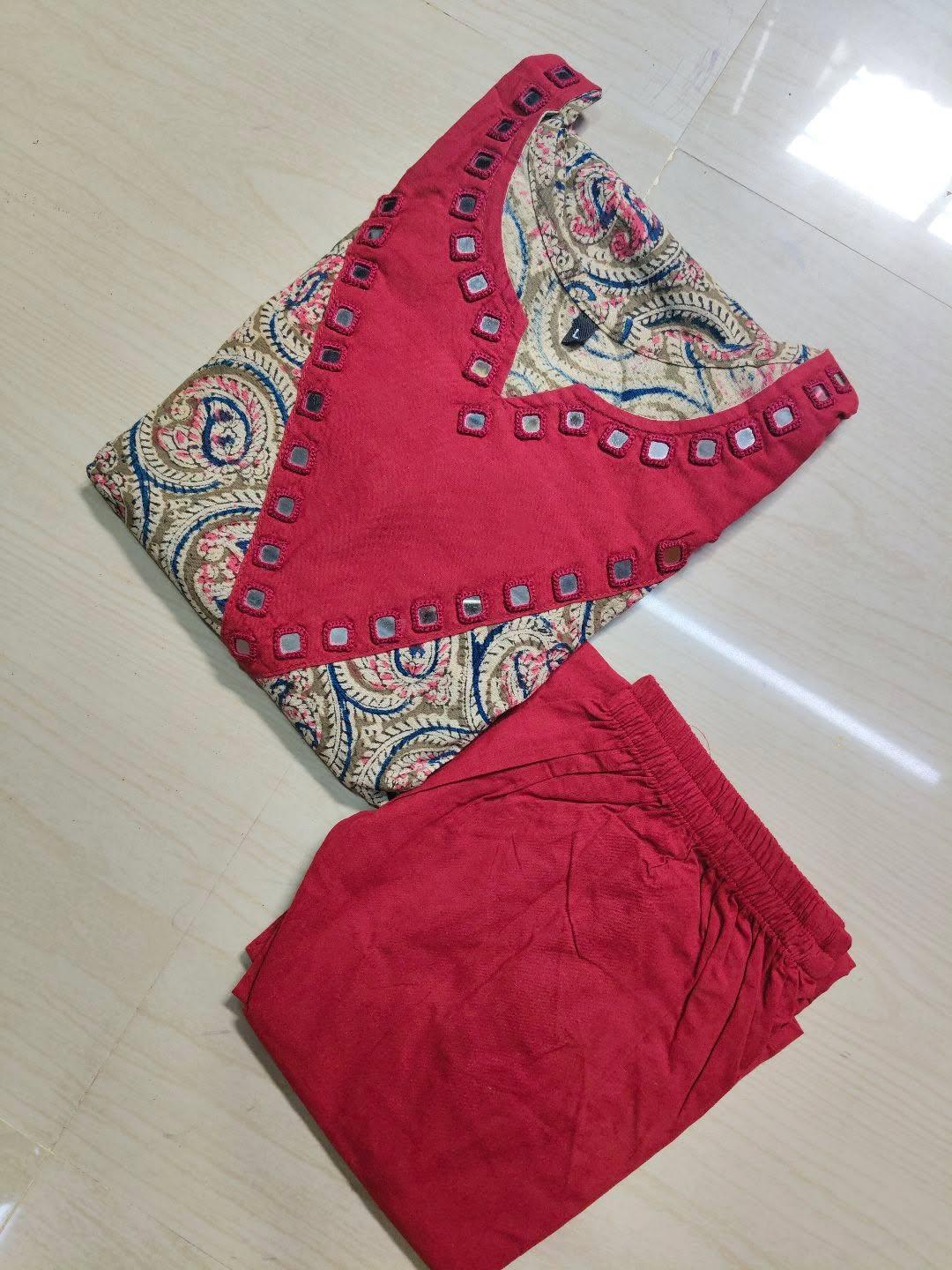 Kalamkari Kurti With Phant  PKA39