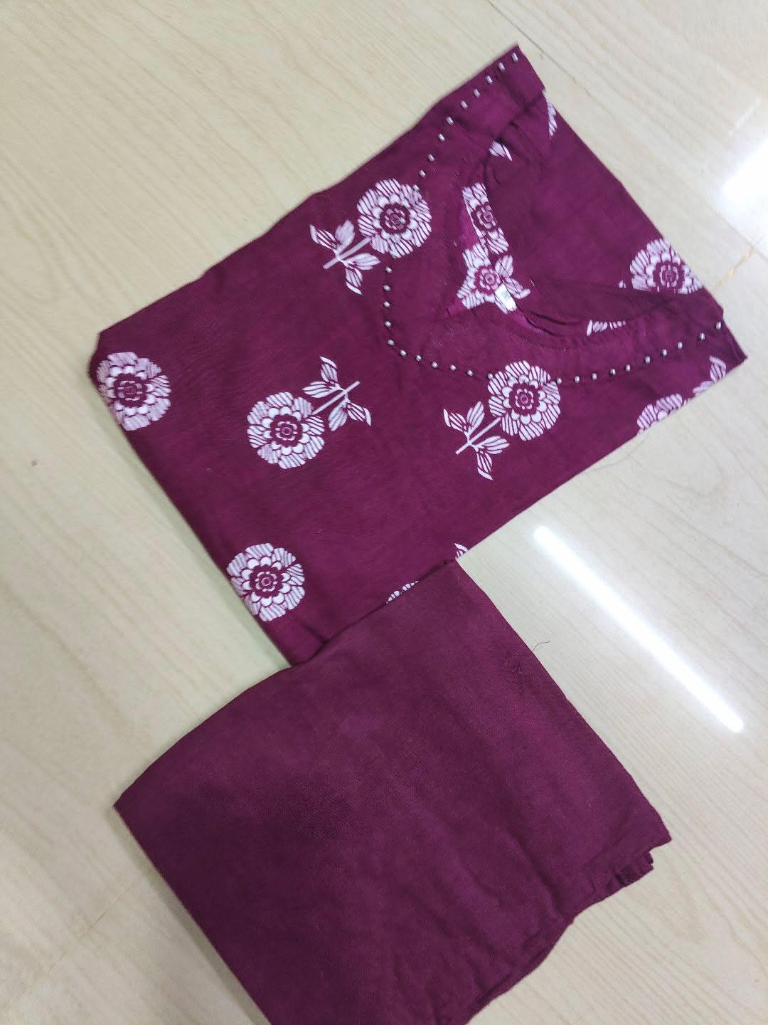 Jaipur Cotton Kurti with Pant  JCK39 (Check Our Size Chart Before Placing the Order)
