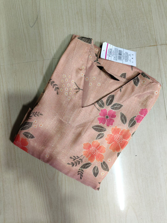 Floral Tissue Kurti - FTK38