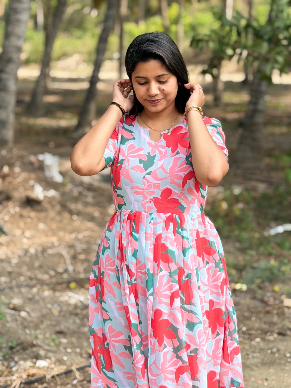 Georgette Floral Frock GFF54