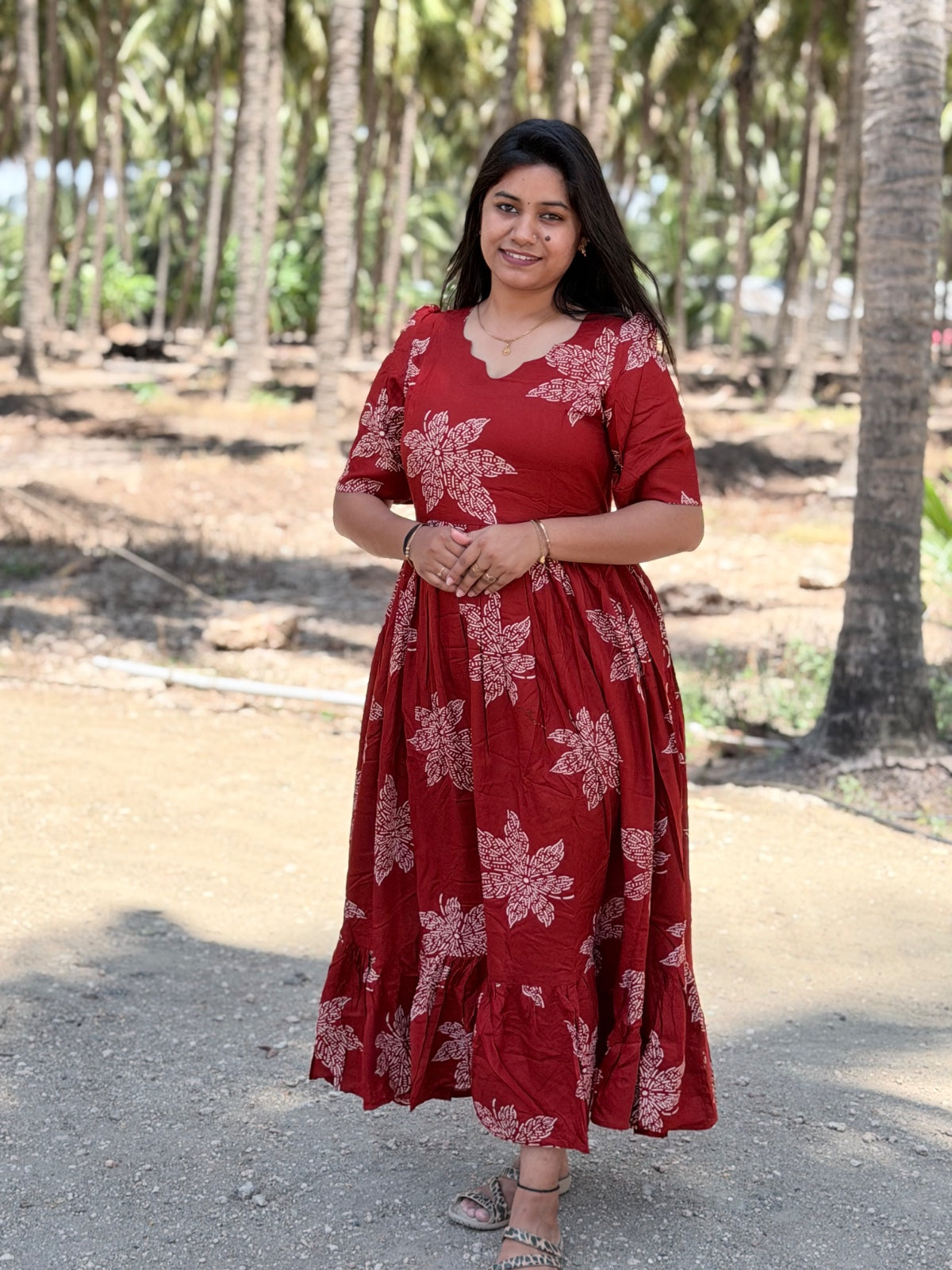 Premium Rayon Floral Frock RF03