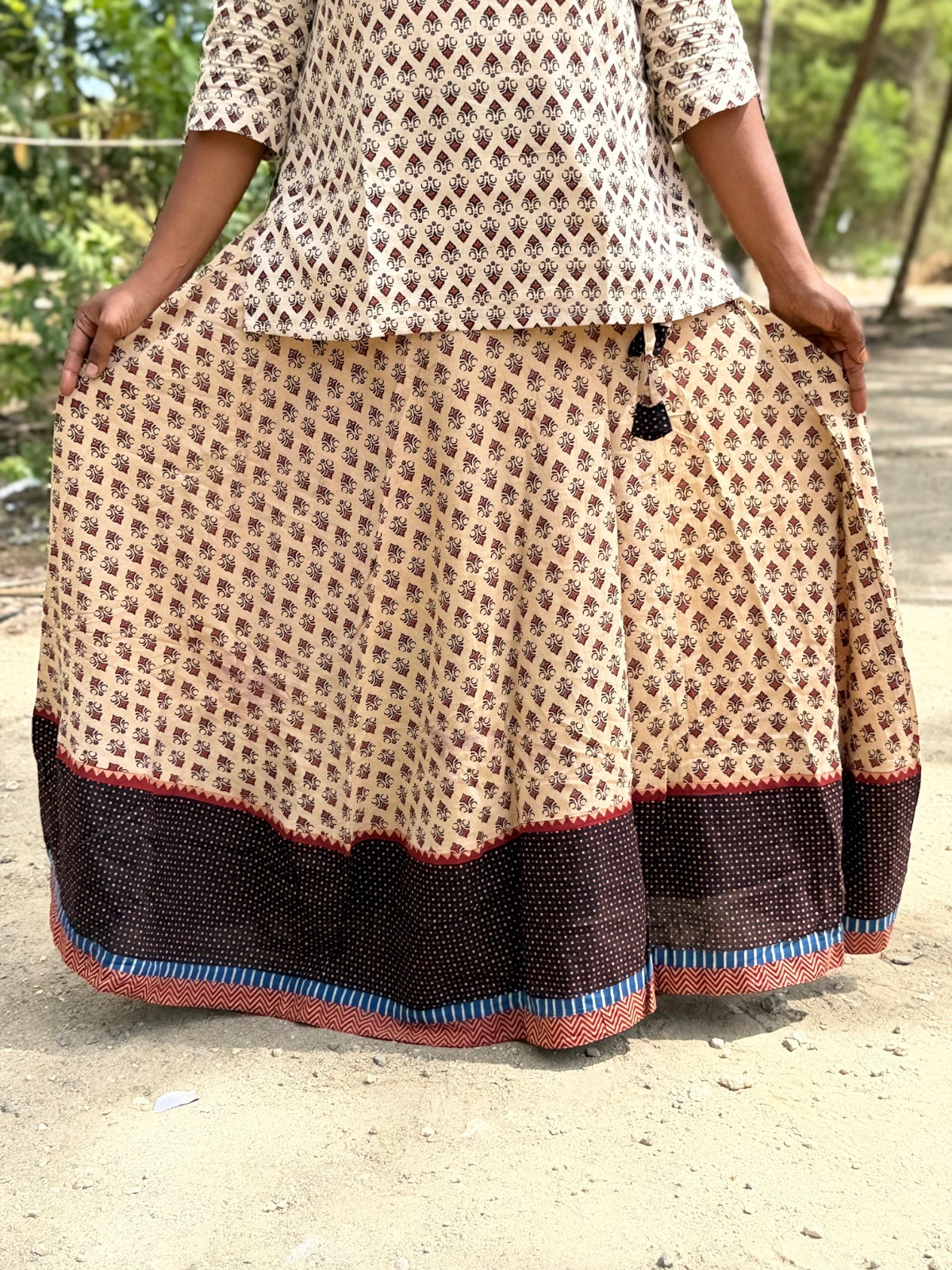 Ajrak Cotton Skirts SS03