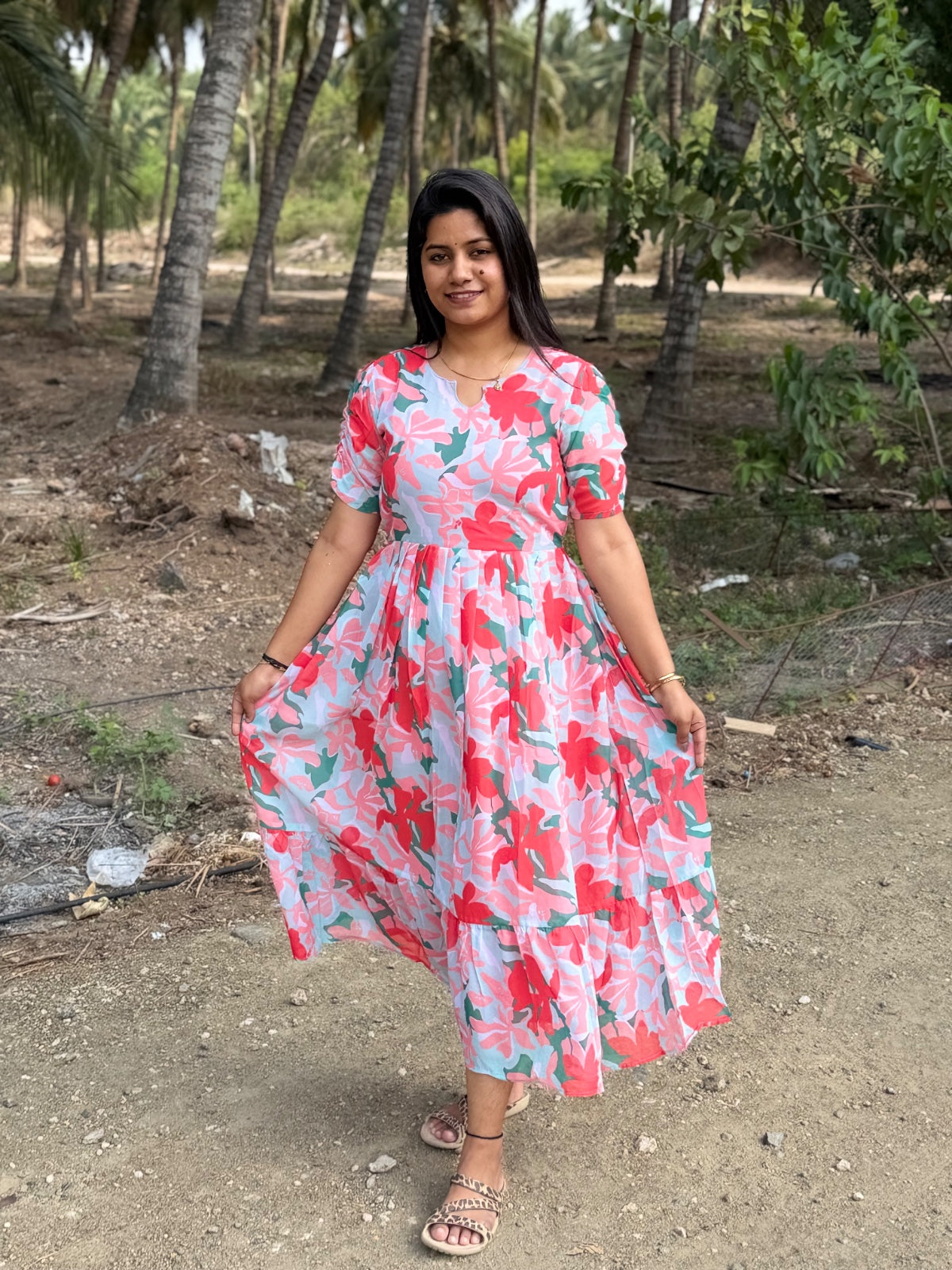Georgette Floral Frock GFF54