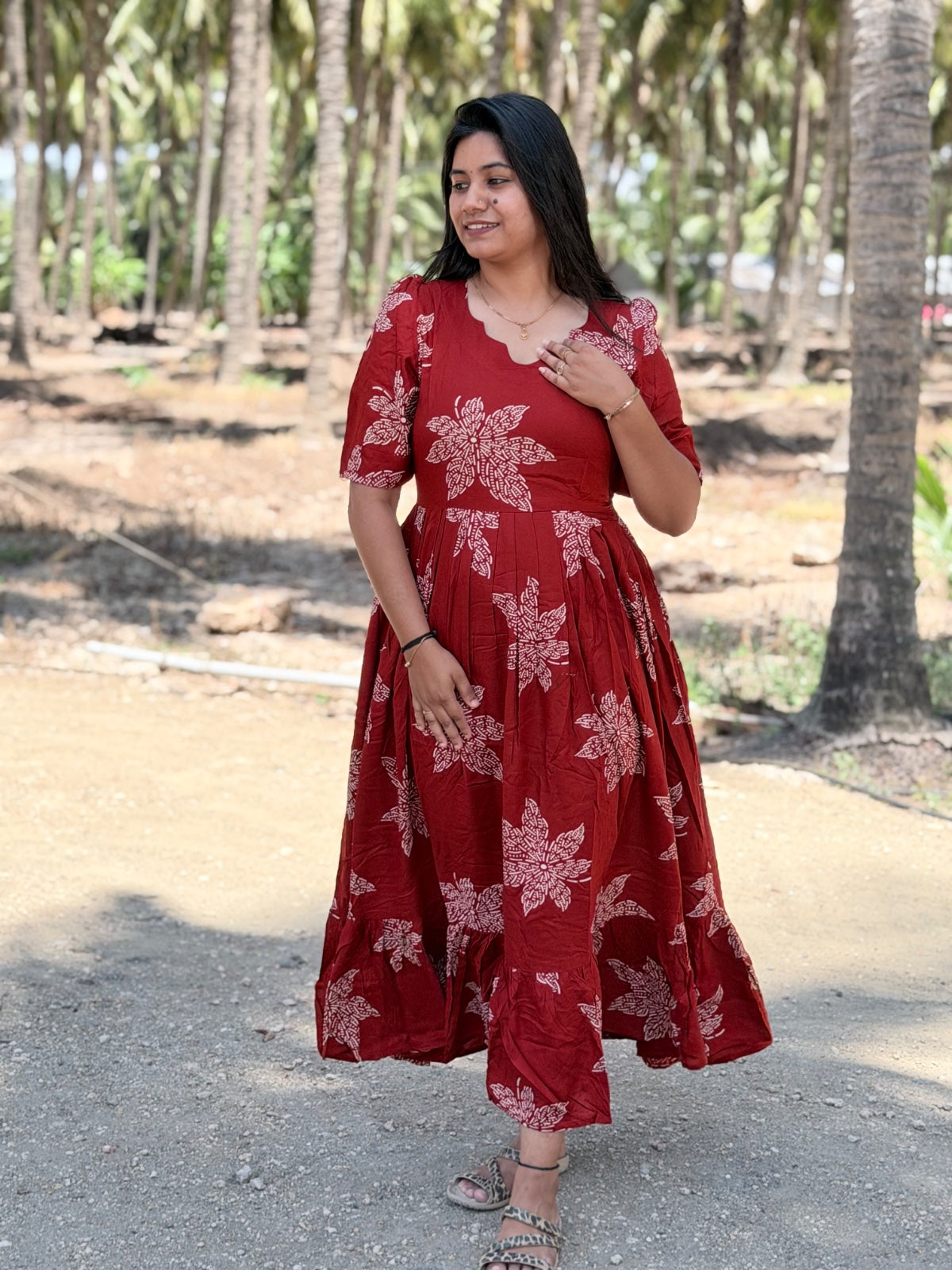 Premium Rayon Floral Frock RF03