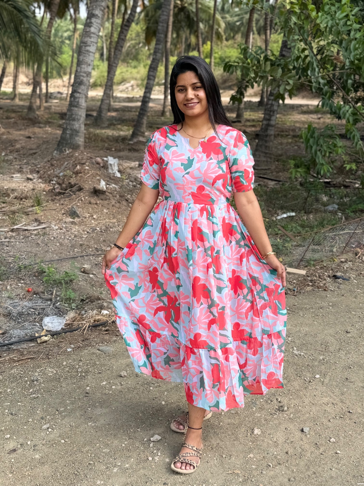 Georgette Floral Frock GFF54