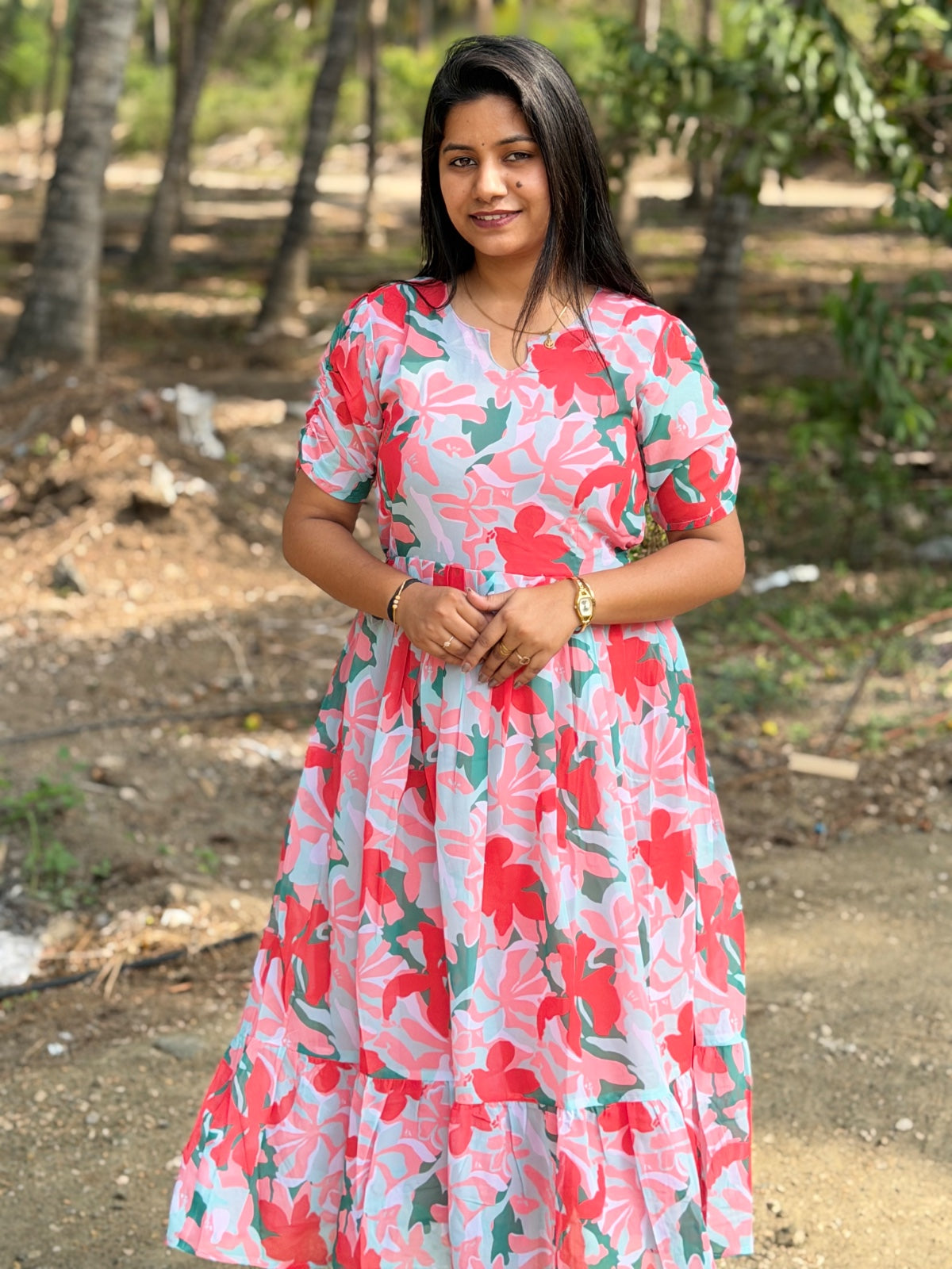 Georgette Floral Frock GFF54