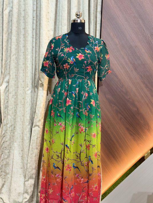 Georgette Floral Frock GFF01