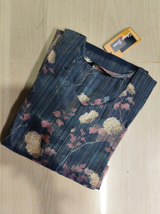 Floral Tissue Kurti - FTK39