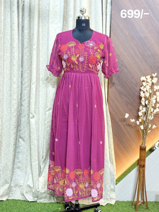 Georgette Floral Frock GFF40