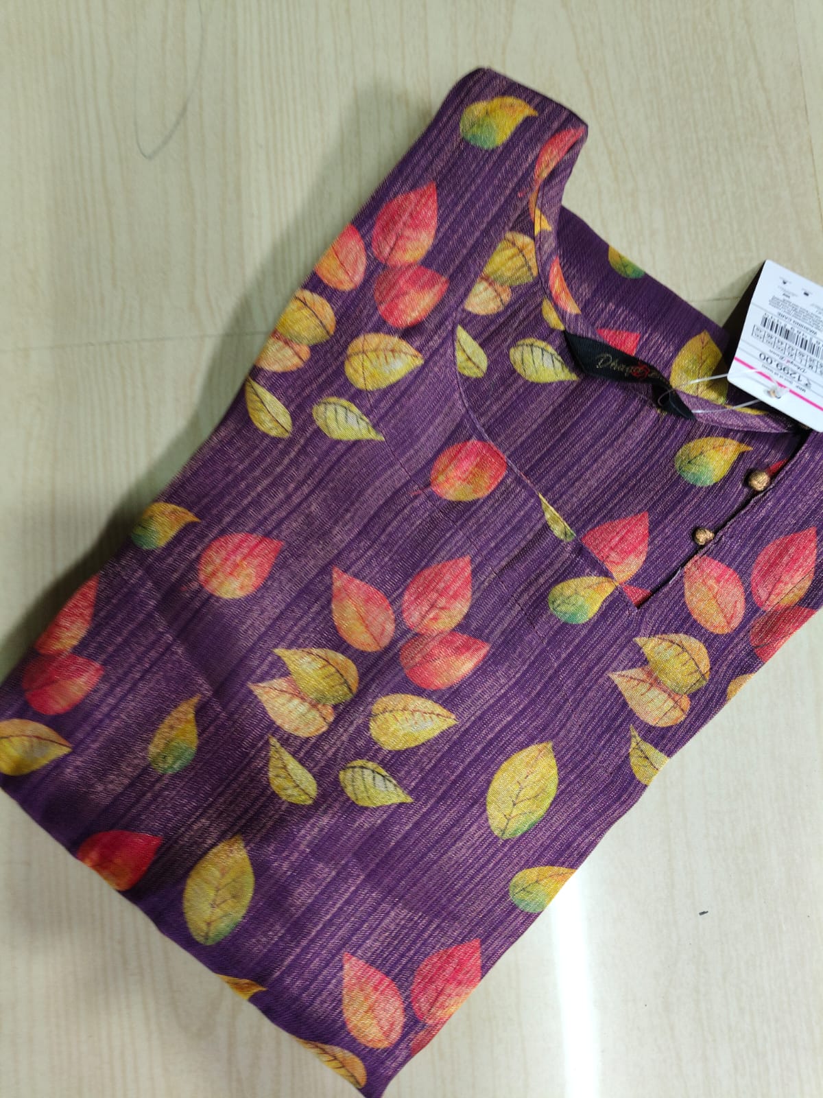 Floral Tissue Kurti - FTK42