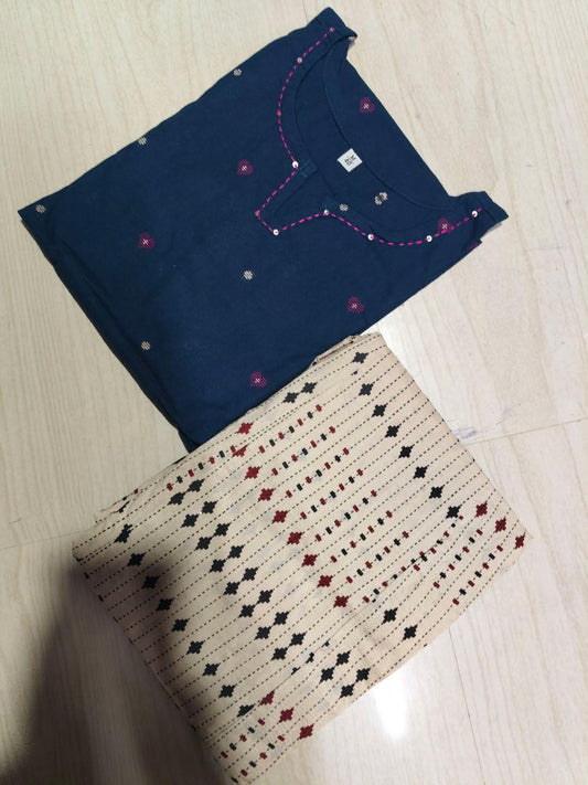 Short Kurthi With Cotton Palazzo  SKP43