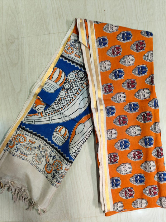 Kalamkari Pure Cotton Duppatas KCD43