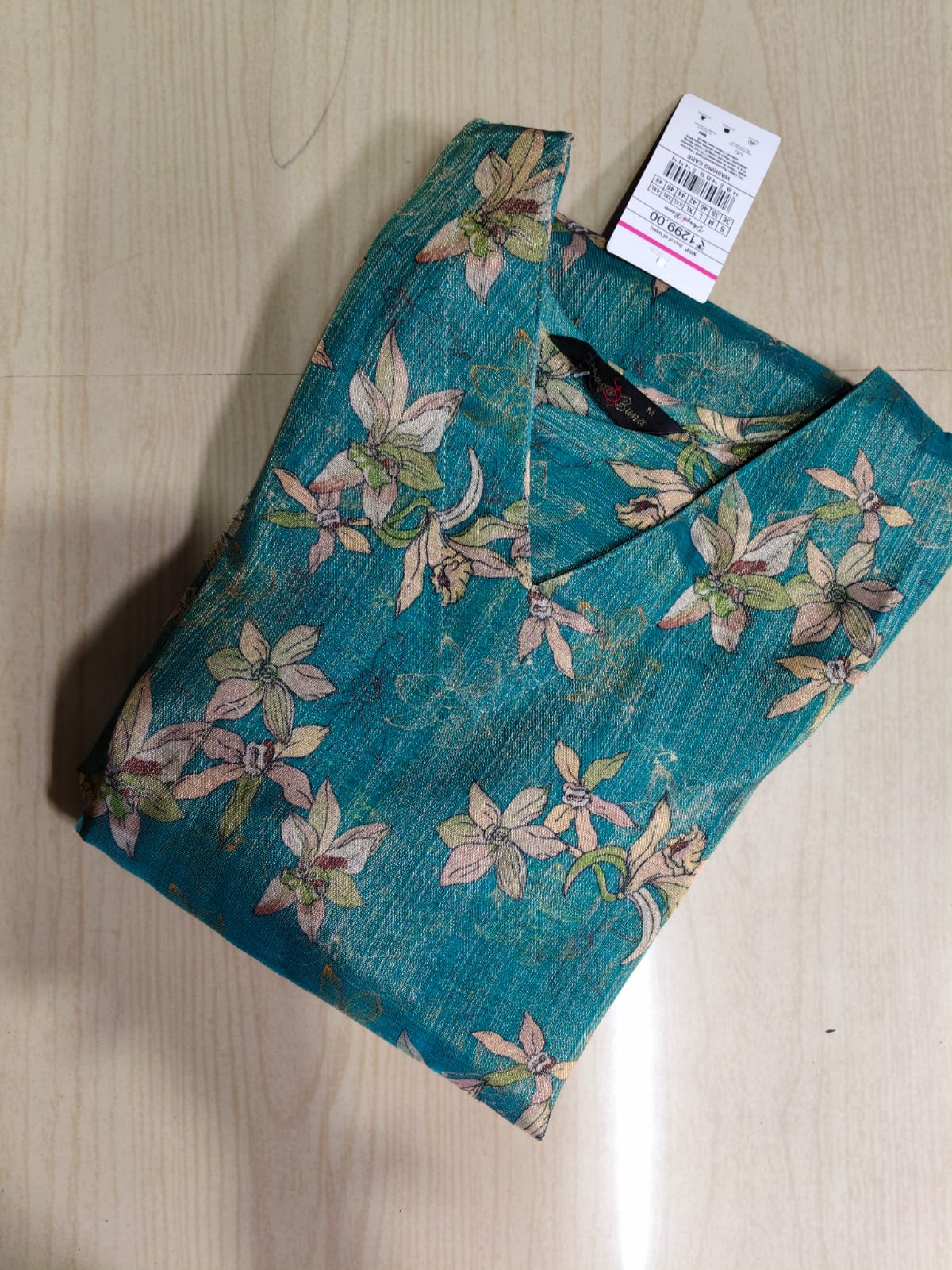 Floral Tissue Kurti - FTK43