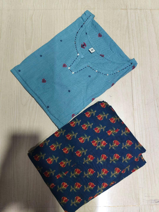 Short Kurthi With Cotton Palazzo  SKP45