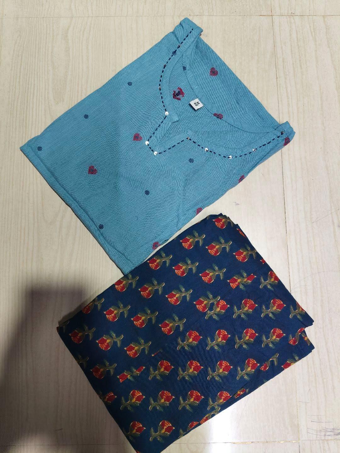 Short Kurthi With Cotton Palazzo  SKP45