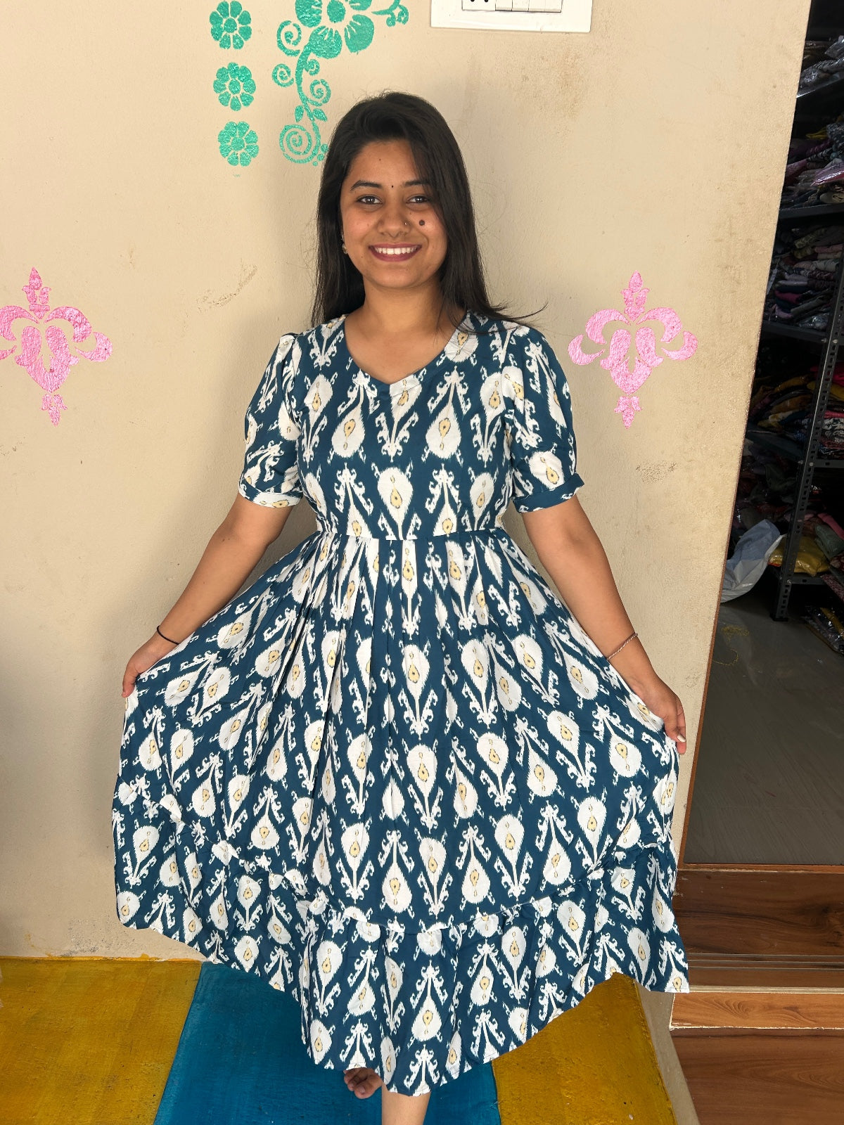 Cotton Floral Frock - CFF45