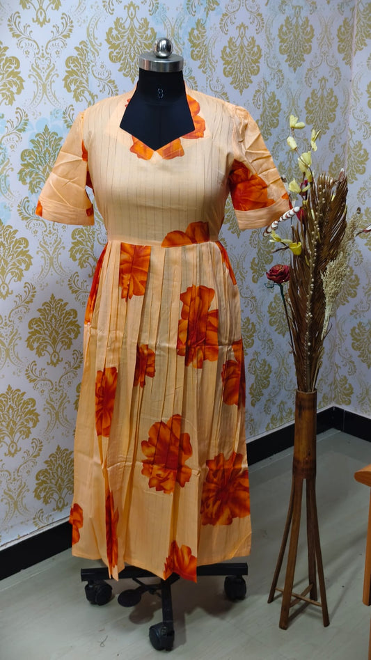 Rayon Floral Frock  CFF145
