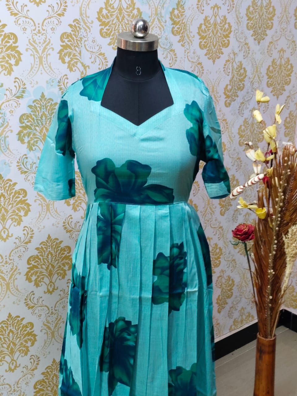 Rayon Floral Frock  CFF146