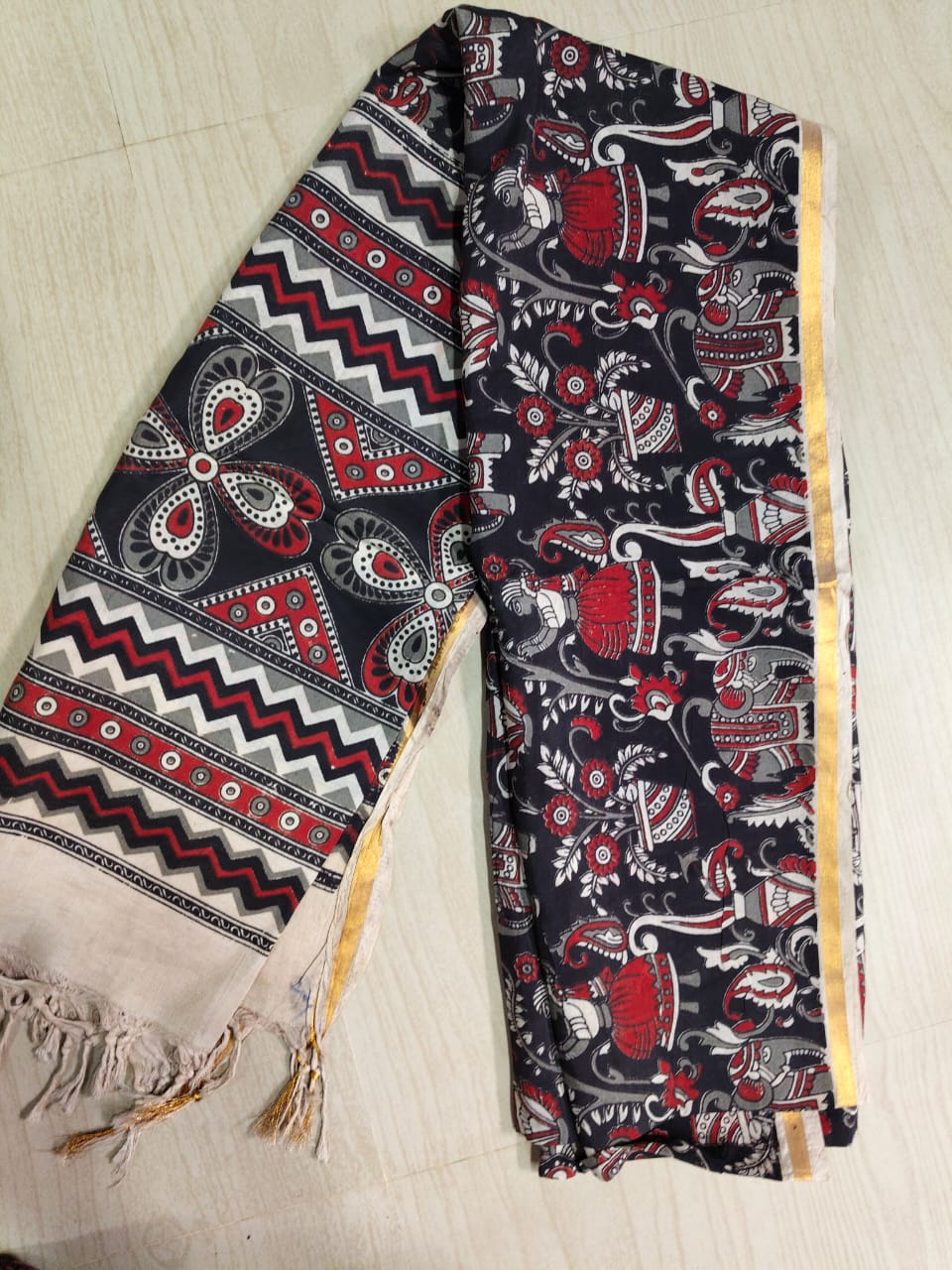Kalamkari Pure Cotton Duppatas KCD47