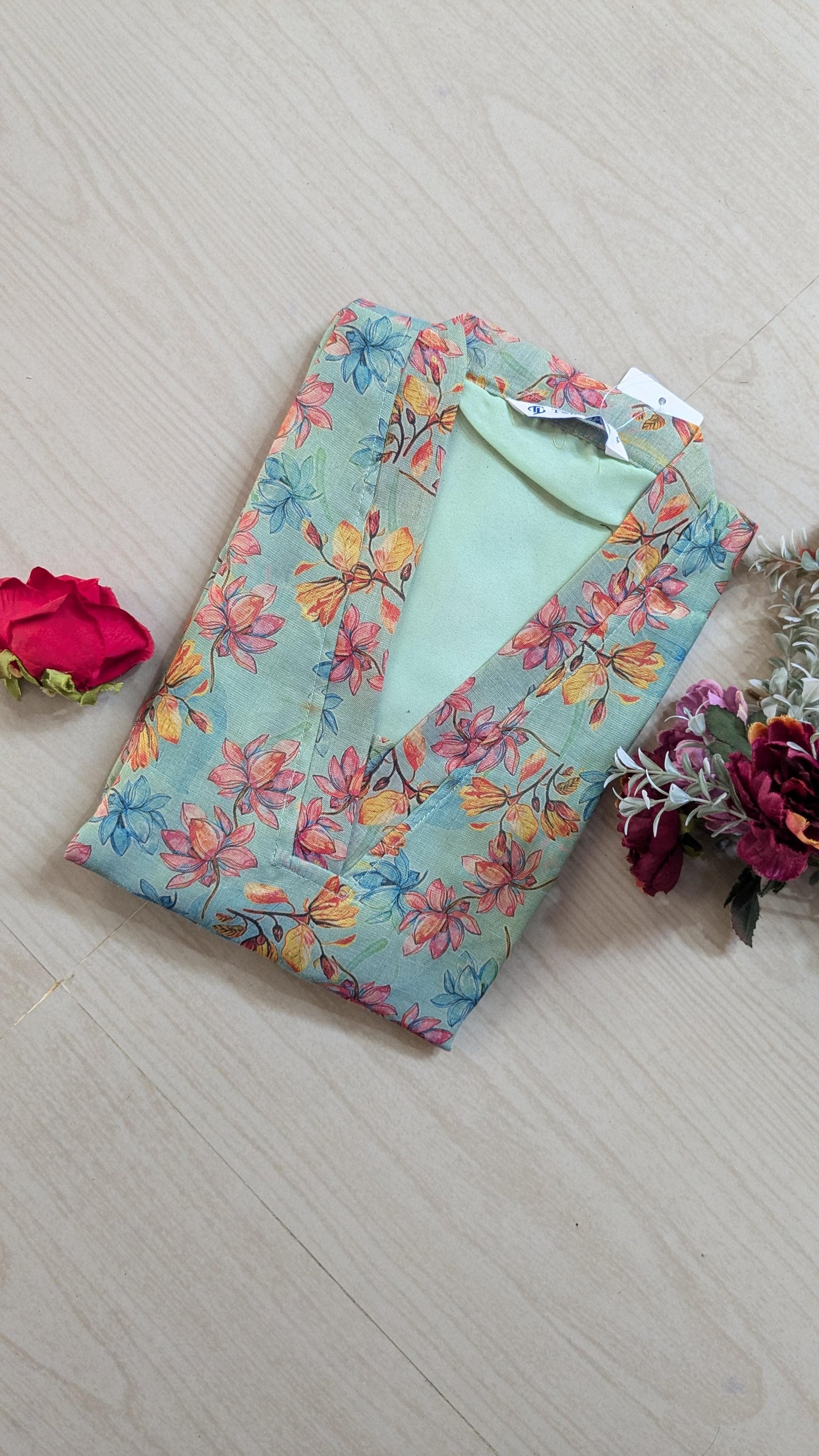 Floral Tissue Kurti - FTK04