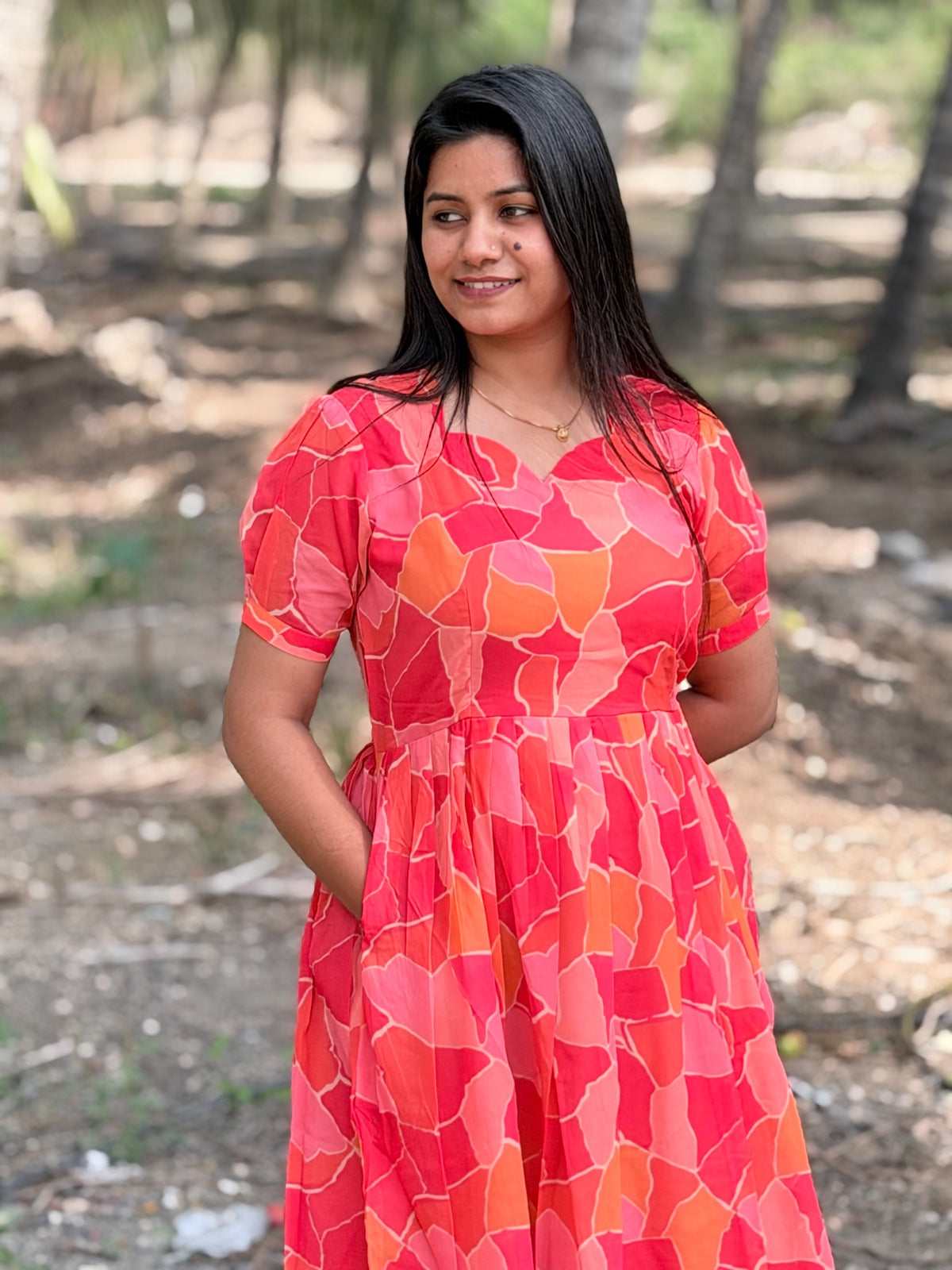 Georgette Floral Frock GFF52