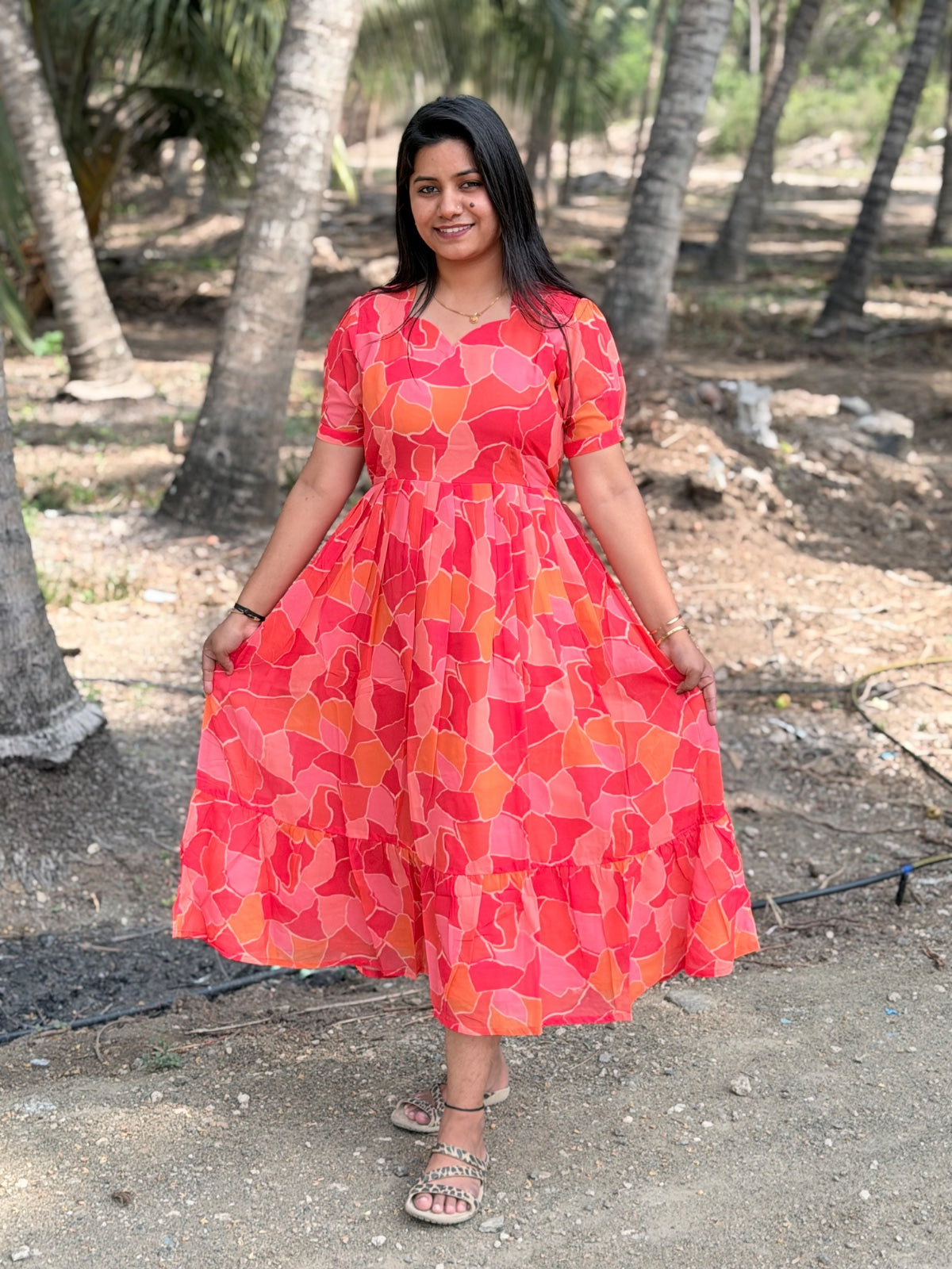 Georgette Floral Frock GFF52