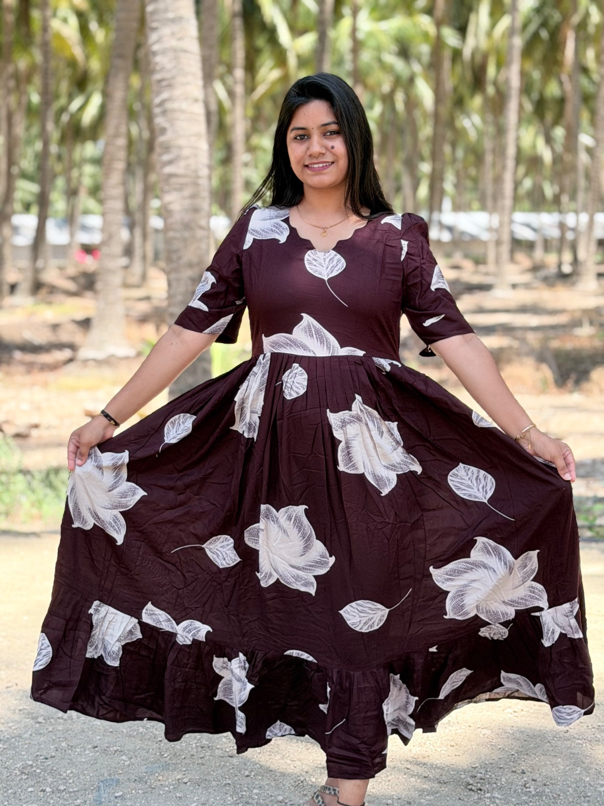 Premium Rayon Floral Frock RF04