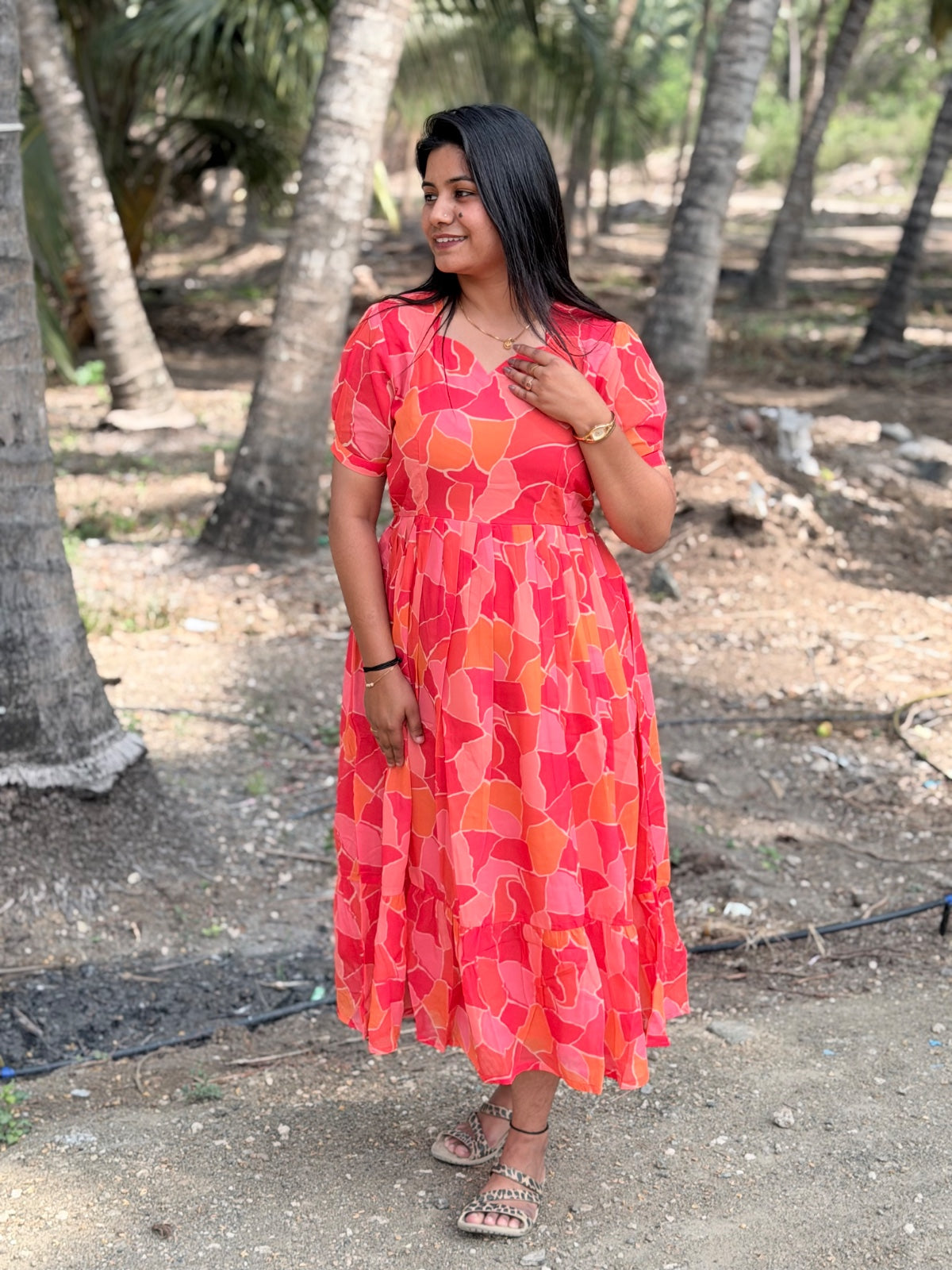 Georgette Floral Frock GFF52
