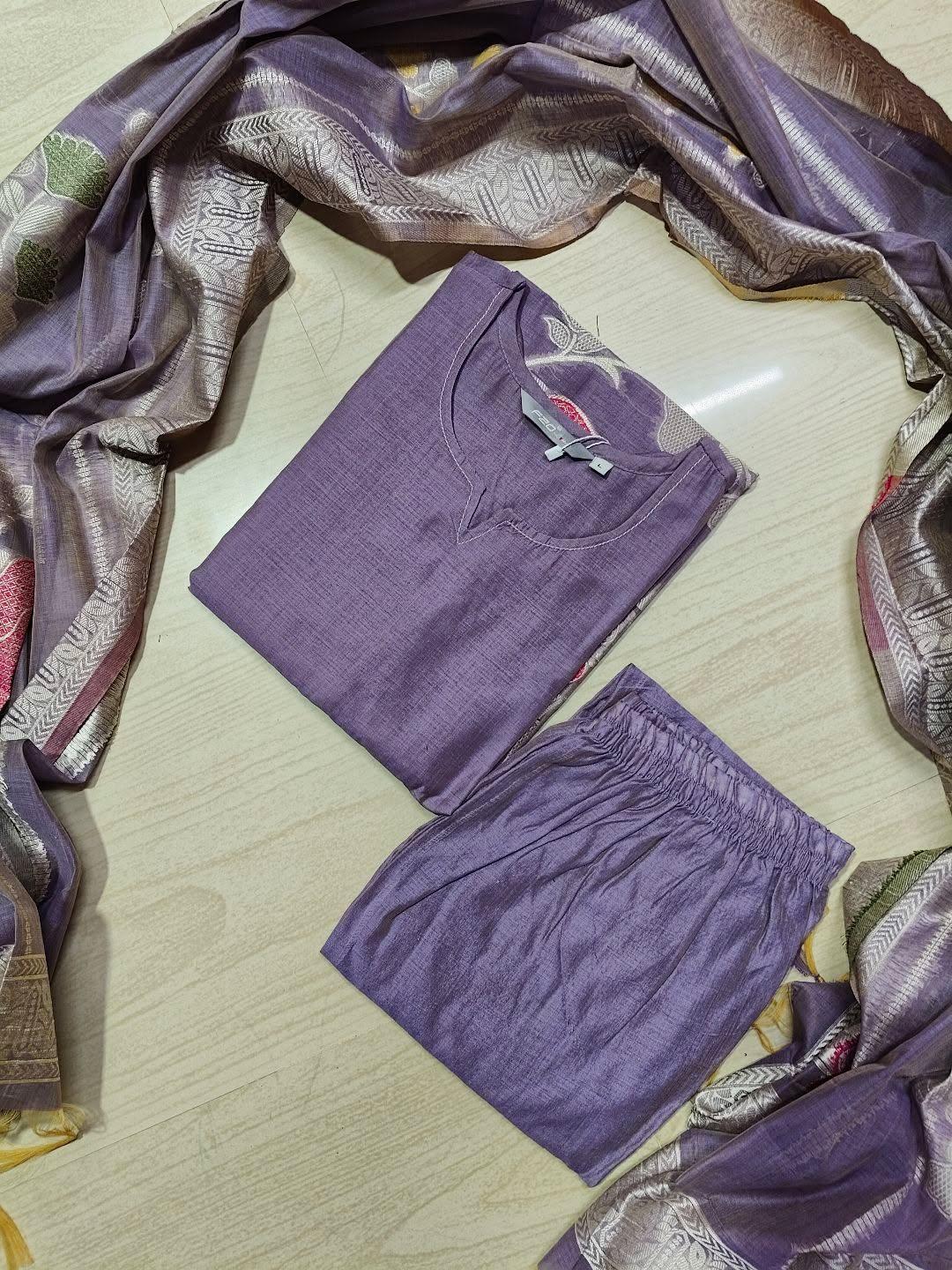 Premium Jamdani Kurti  Set EW87