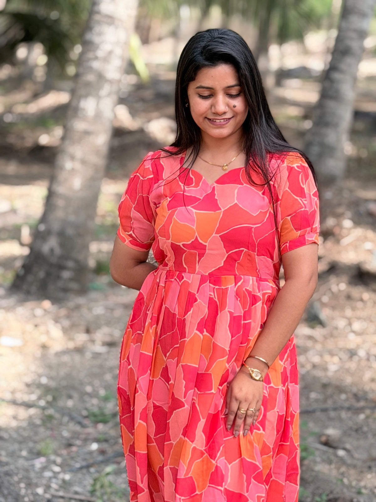 Georgette Floral Frock GFF52