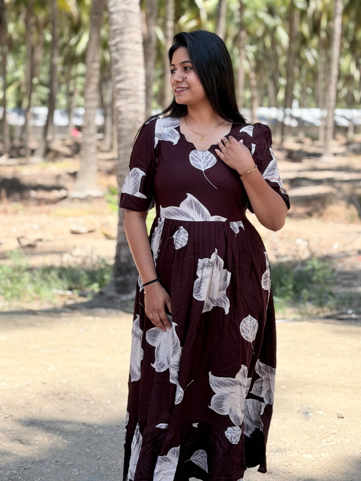 Premium Rayon Floral Frock RF04