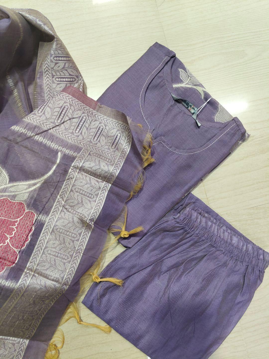 Premium Jamdani Kurti  Set EW87