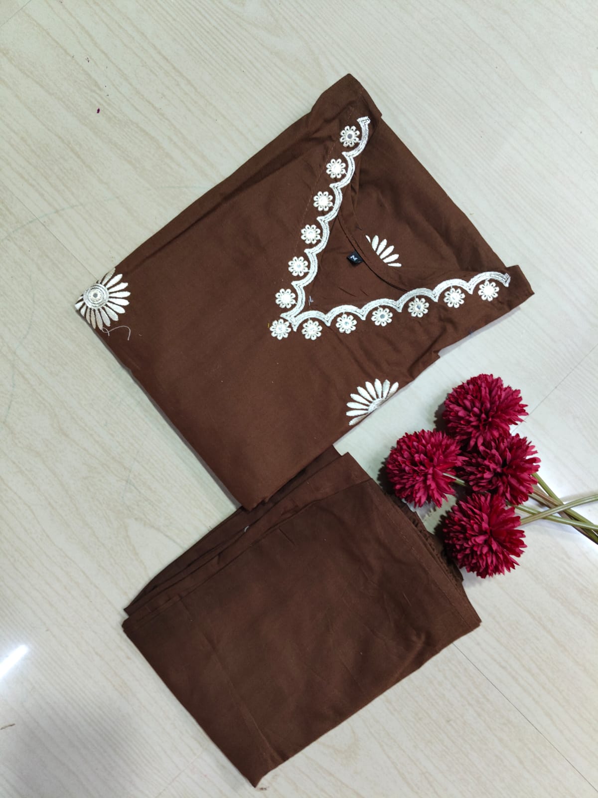 V neck Kurthi with Pant  ALN04