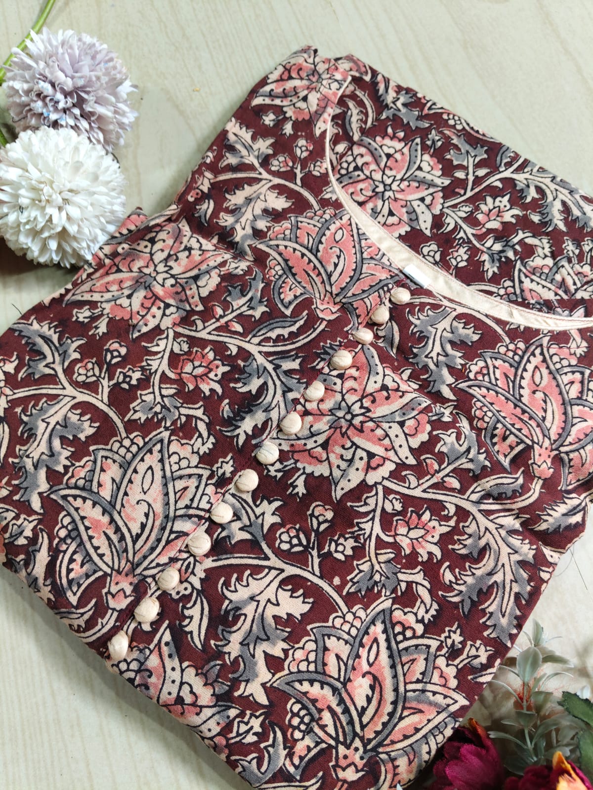 Kalamkari Anarkali Frock KAF04