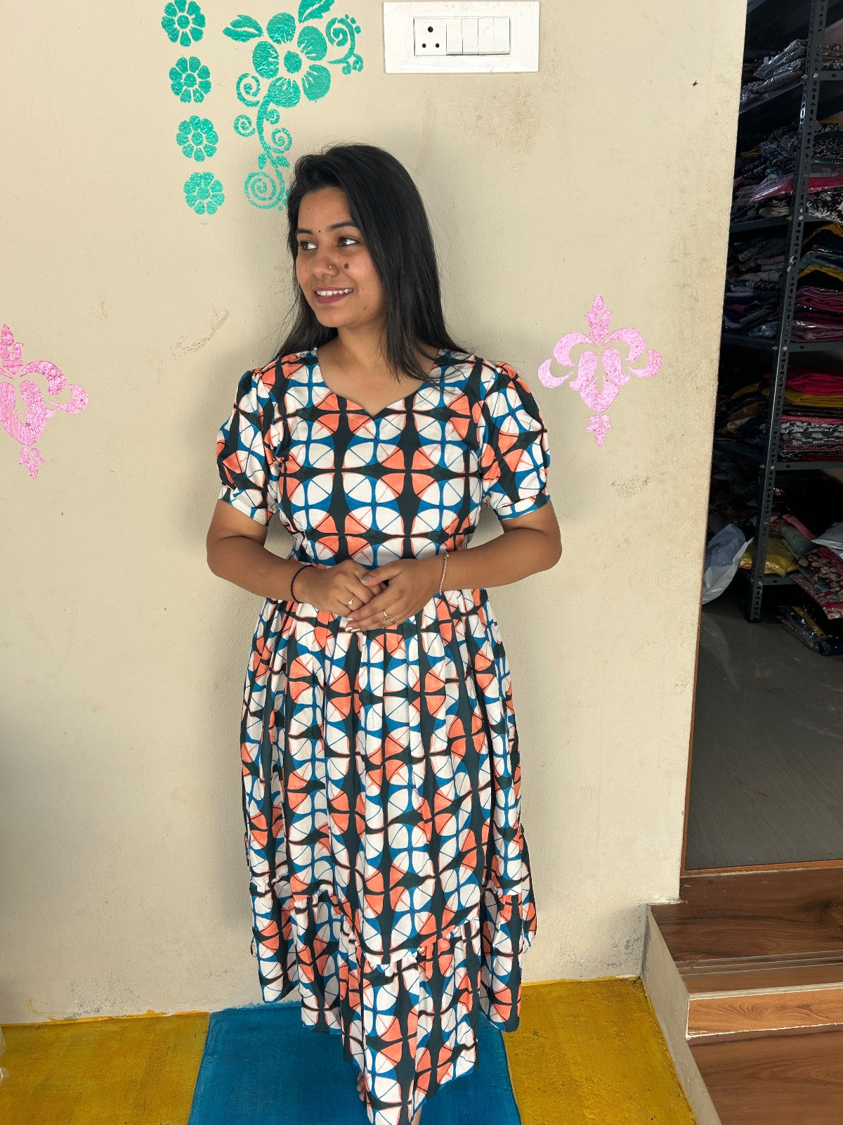Cotton Floral Frock - CFF50