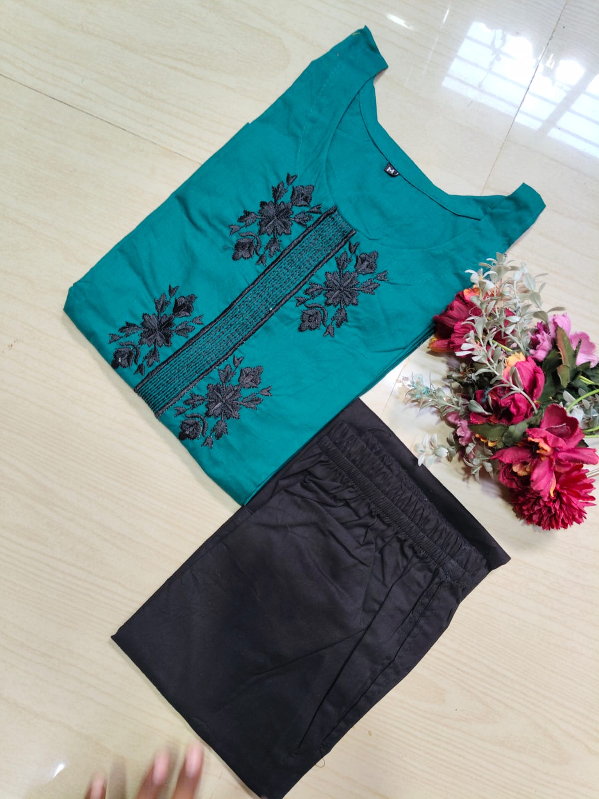 V neck Kurthi with Pant  ALN53
