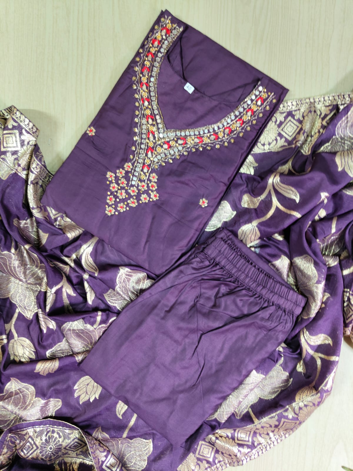 Premium Modal Chanderi Silk Kurti - CSK54