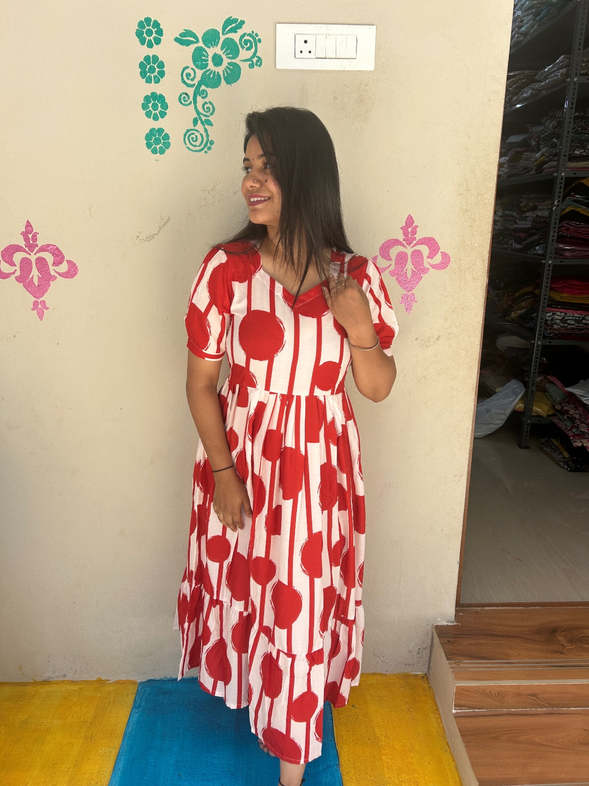 Cotton Floral Frock - CFF55