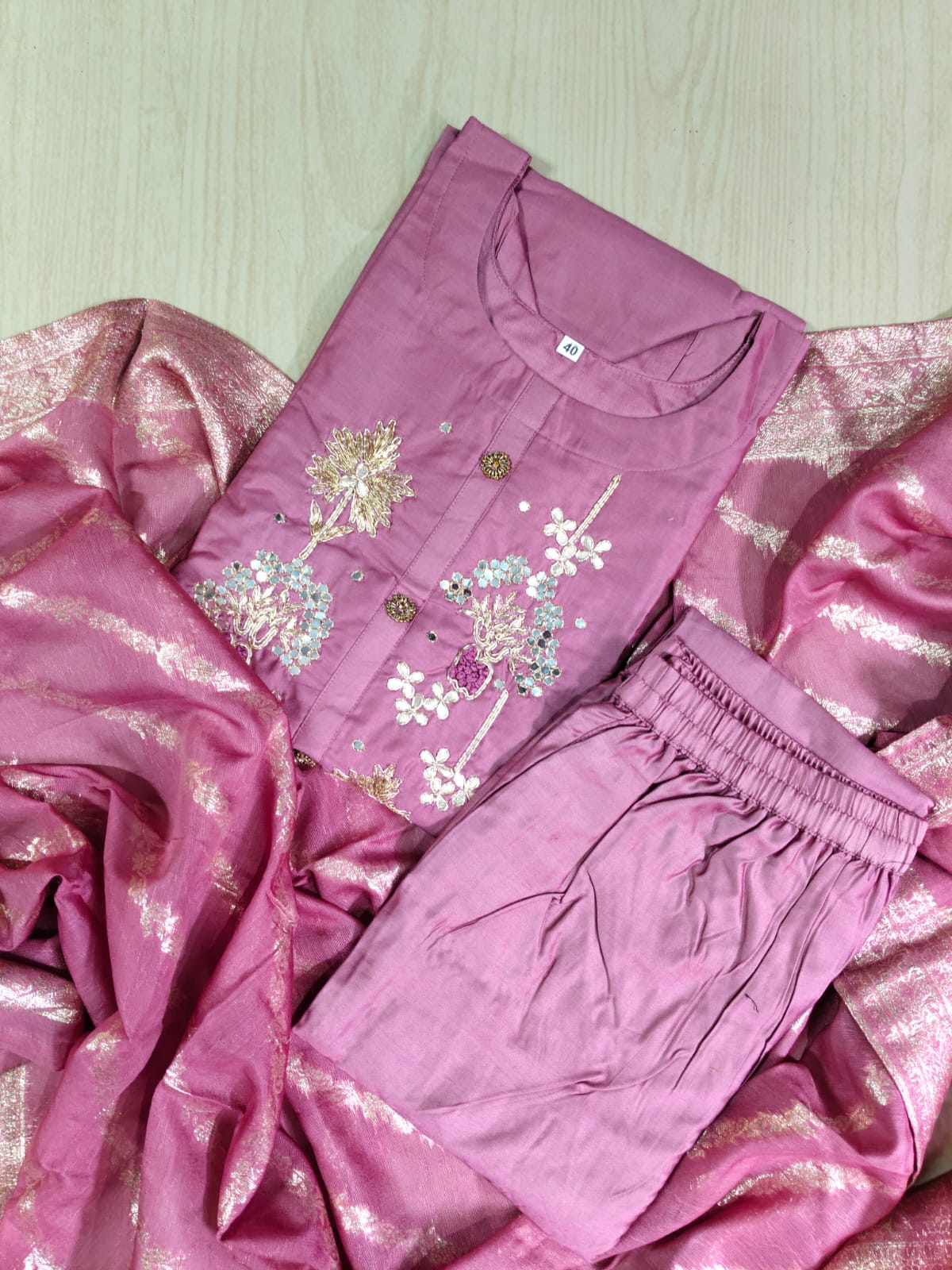 Premium Modal Chanderi Silk Kurti - CSK56