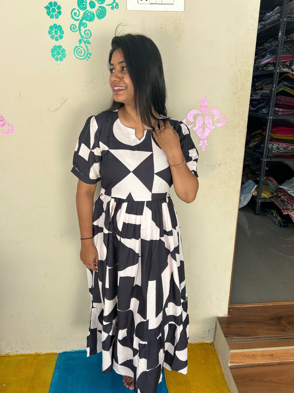 Cotton Floral Frock - CFF57