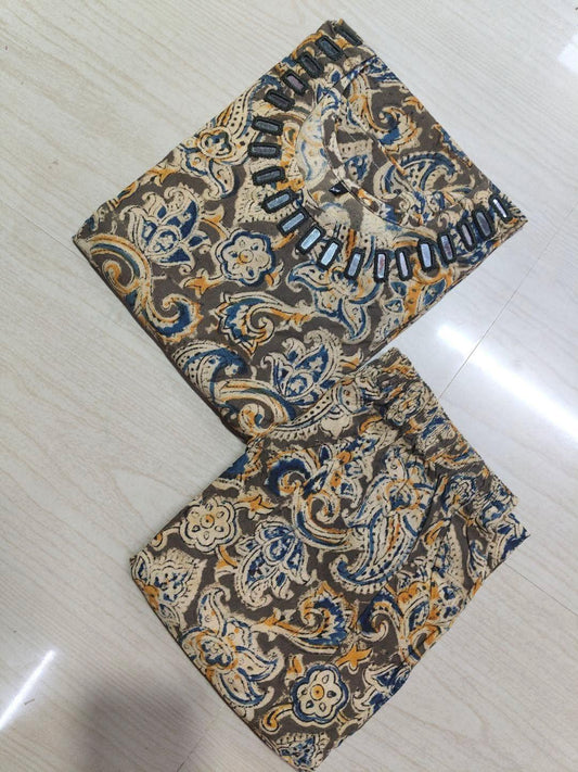 Kalamkari Kurti With Phant  PKA05