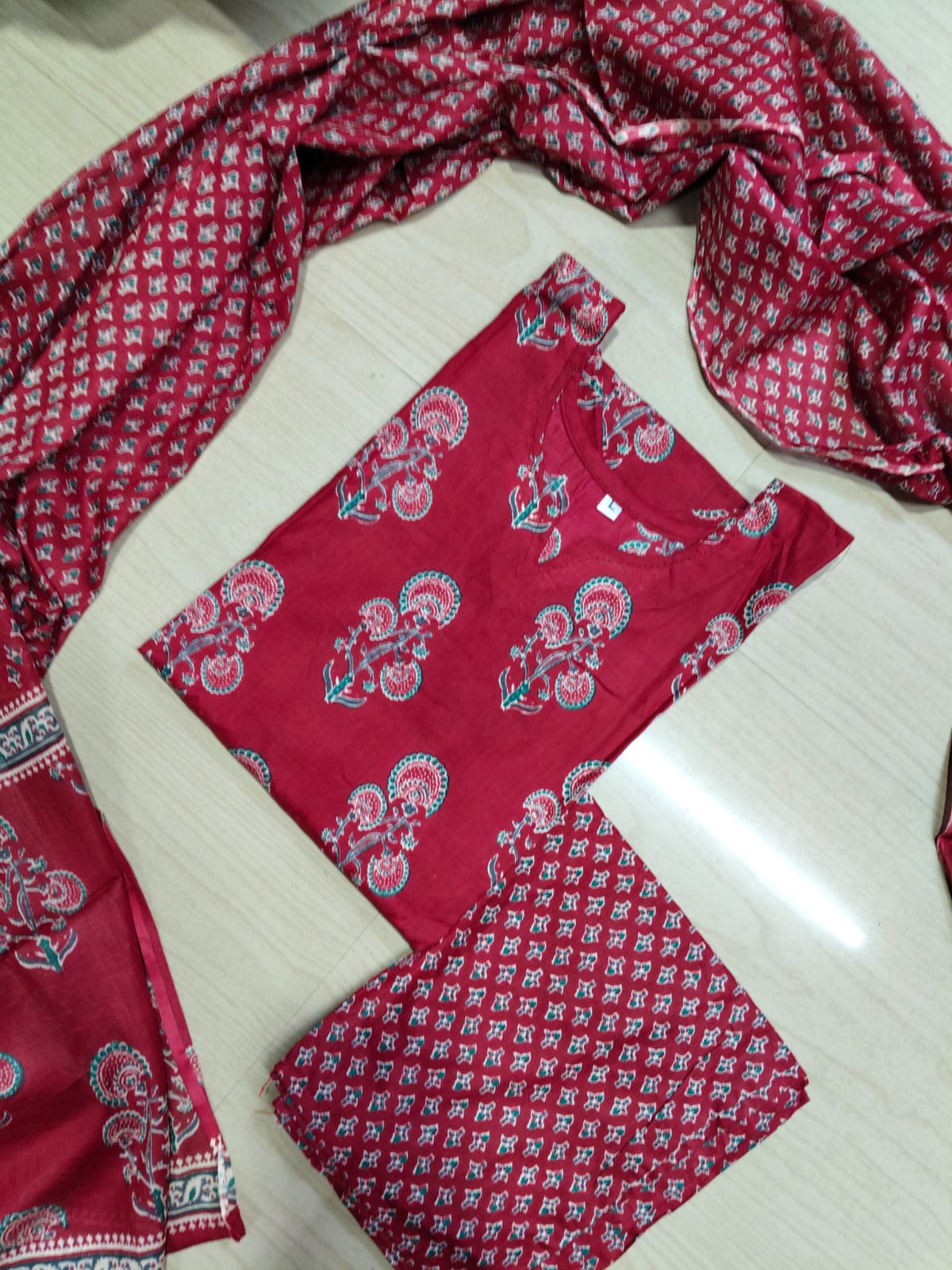 Jaipur Cotton Kurti Set - JKS05 (Check Our Size Chart Before Placing the Order)